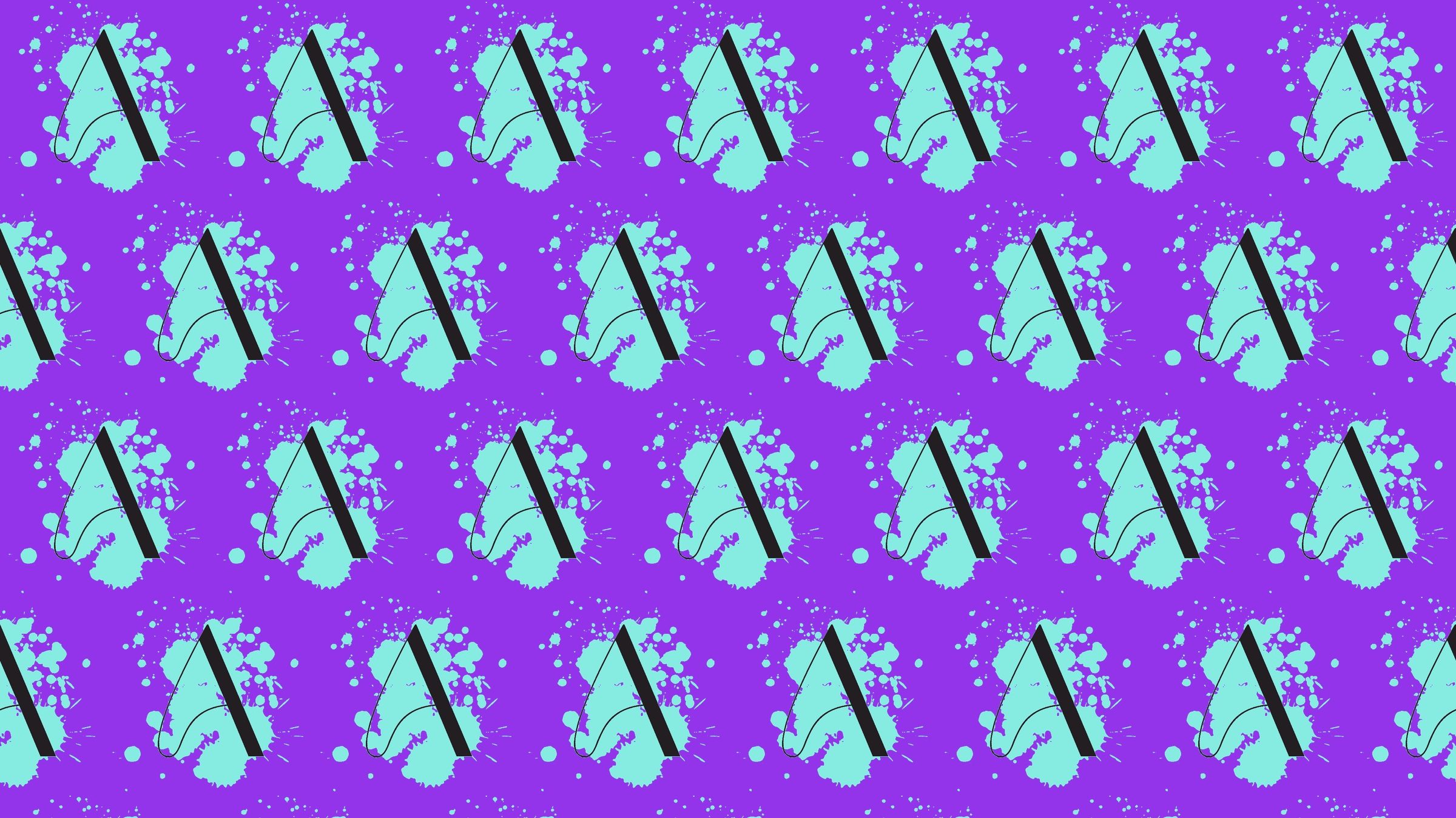 The same repeat dropped to one colour — lavender on violet, the quiet wallpaper version.
