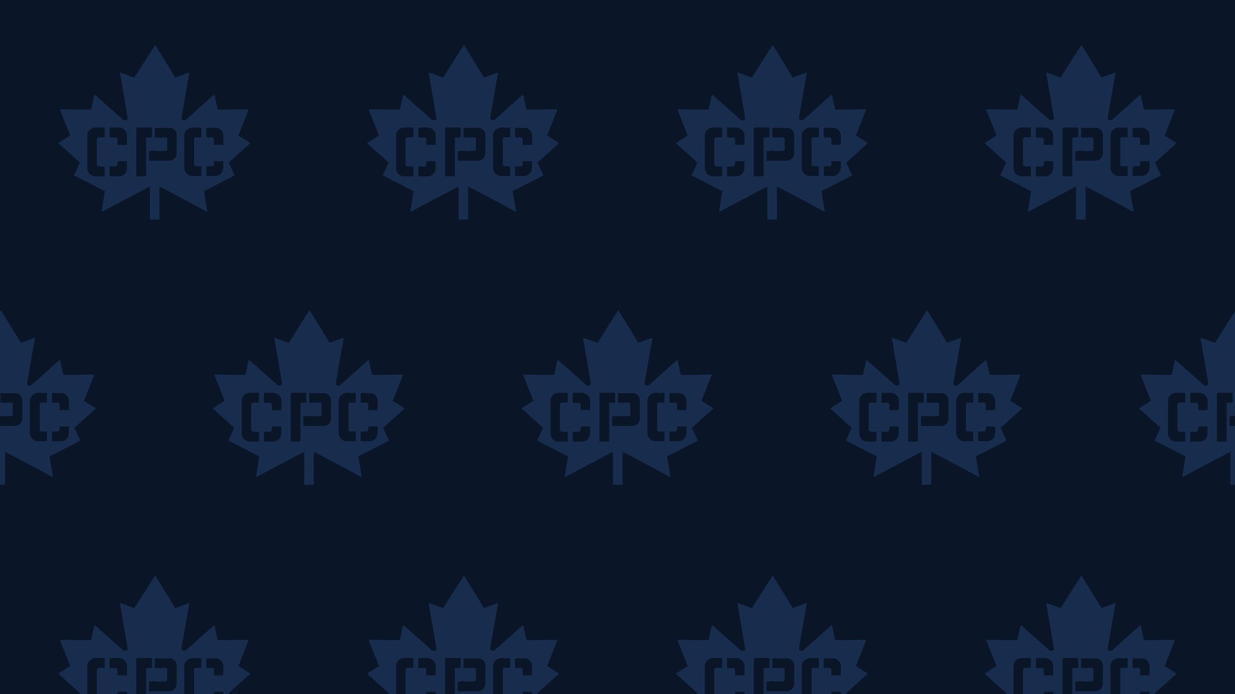 The maple-leaf mark tiled into a wrapping pattern, navy on navy.