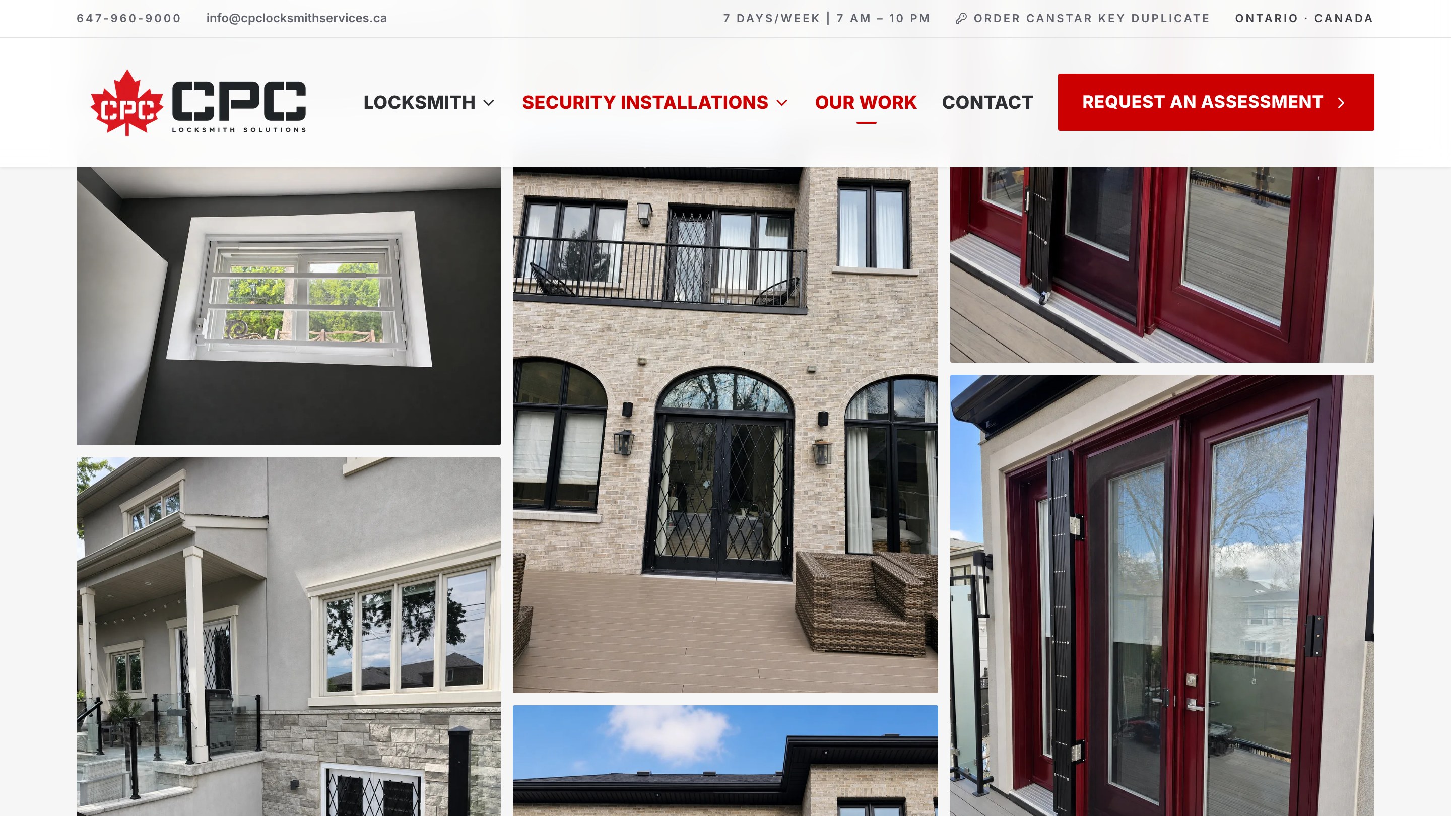 CPC Locksmith website, our work, more installs