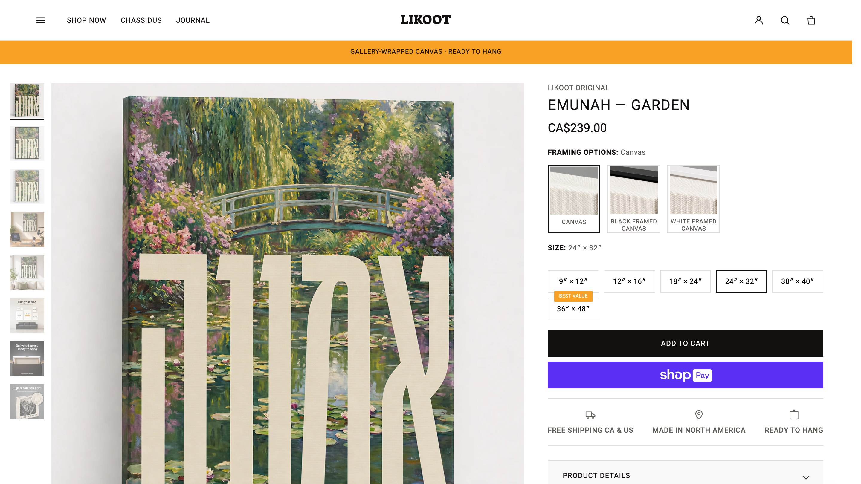 Likoot website, an artwork page